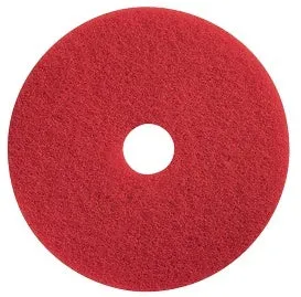 12" Red Floor Wax Buffing Pads - Case of 5