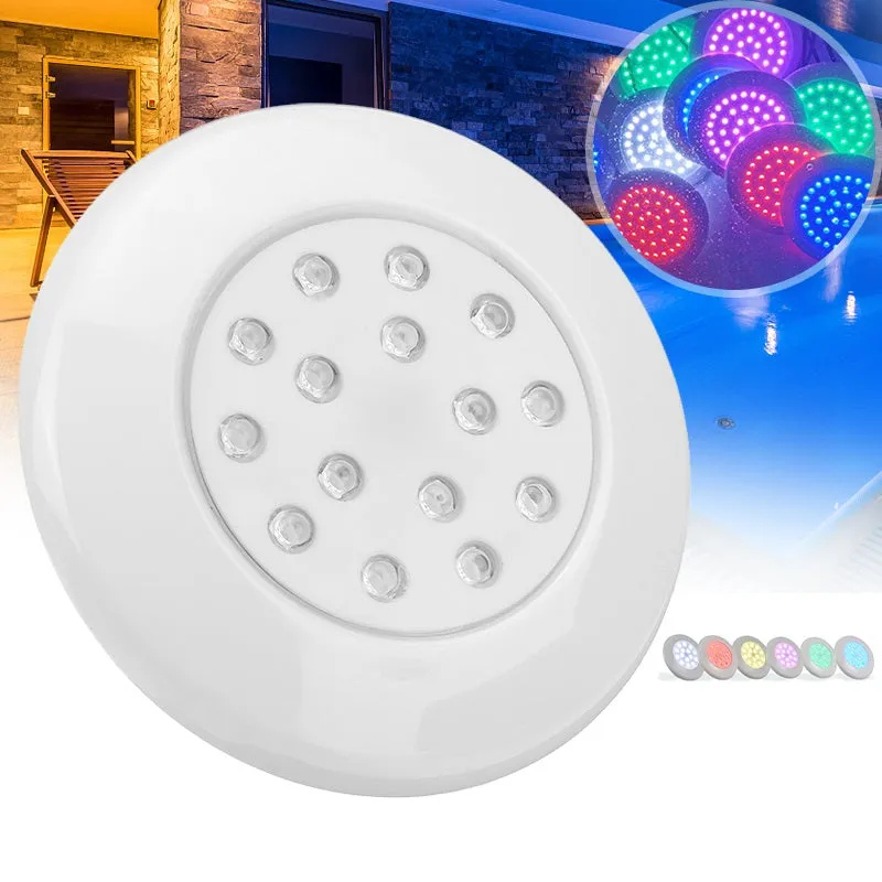 12V Waterproof 15 LED RGB Underwater Swimming Pool Spa Light Fountain Lamp Decor