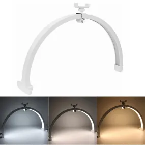 20 Inch Half Moon Nail Desk Lamp with Touch Control and Phone Clip