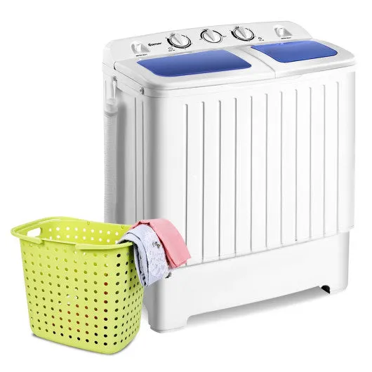 20 lbs Compact Twin Tub Washing Machine for Home Use