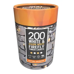 200 Firefly Ice & Warm White Battery Lights