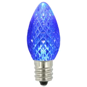 25PK - Vickerman C7 Faceted LED Blue Twinkle Bulb