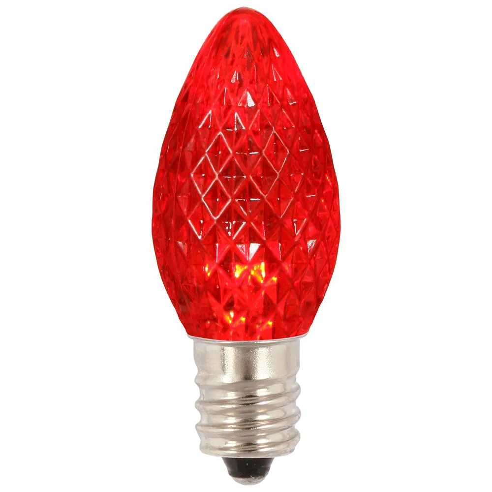 25PK - Vickerman C7 Faceted LED Red Twinkle Bulb