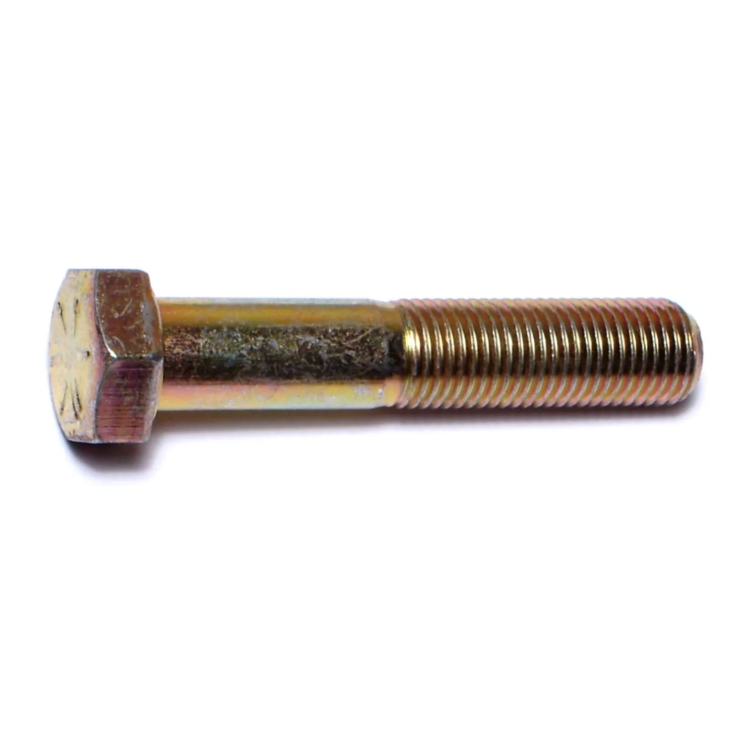 3/8"-24 x 2" Zinc Plated Grade 8 Steel Fine Thread Hex Cap Screws (12 pcs.)