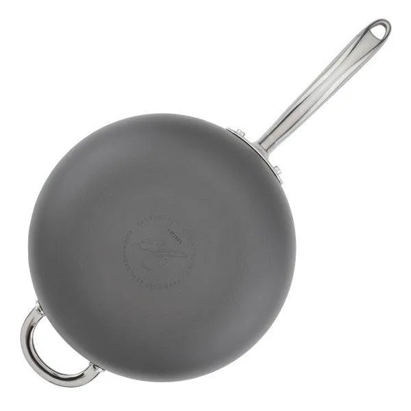 4-Quart Professional Hard Anodized Nonstick Saucier with Lid