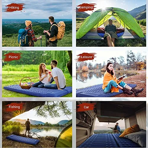 4" Ultra-Thick Self Inflating Sleeping Pad for Camping