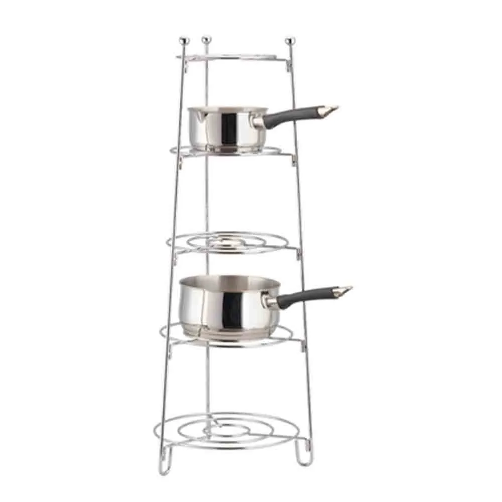 5 Tier Chrome Saucepan Stand