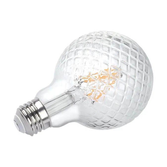 5.5W G25 Cut Glass Filament LED Dimmable Clear 3000K E26 (Medium) Base, 120 Volt, Box