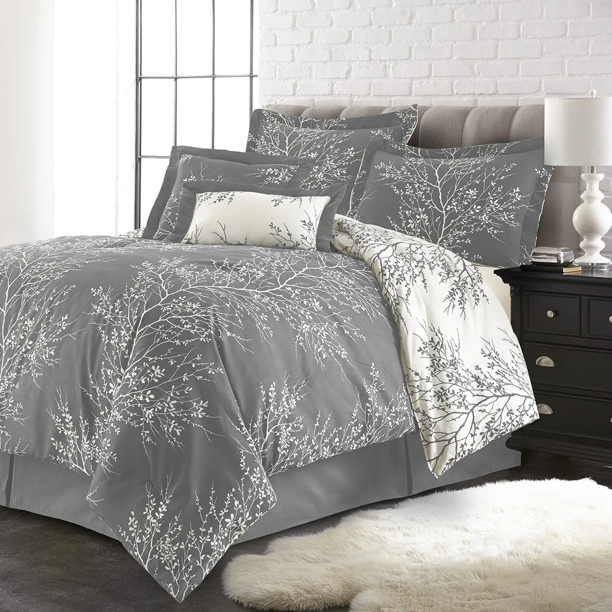 6-Piece Foliage Microfiber Comforter Set