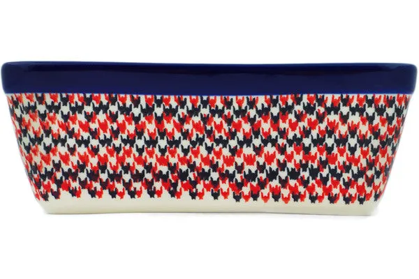 8" Loaf Pan 8" - Red Houndstooth