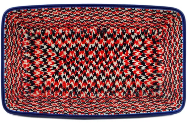 8" Loaf Pan 8" - Red Houndstooth