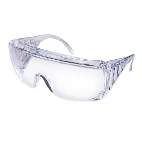 9800 MCR Safety 98 Series Safety Glasses, Clear Lens, Polycarbonate Clear Temple