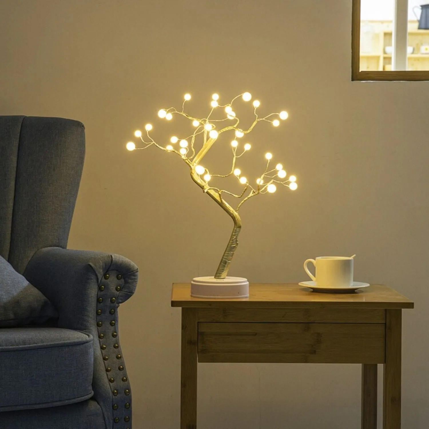 Adjustable Bonsai Desk Lamp, Calming Night Light