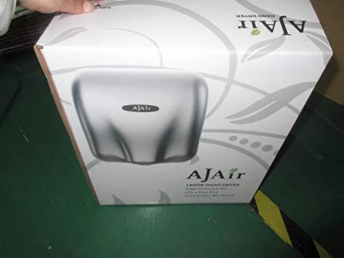 AjAir (2 Pack Heavy Duty Commercial 1800 Watts High Speed Automatic Hot Hand Dryer - Stainless Steel (Stainless Steel)