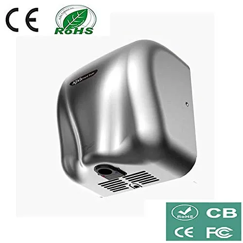 AjAir (2 Pack Heavy Duty Commercial 1800 Watts High Speed Automatic Hot Hand Dryer - Stainless Steel (Stainless Steel)