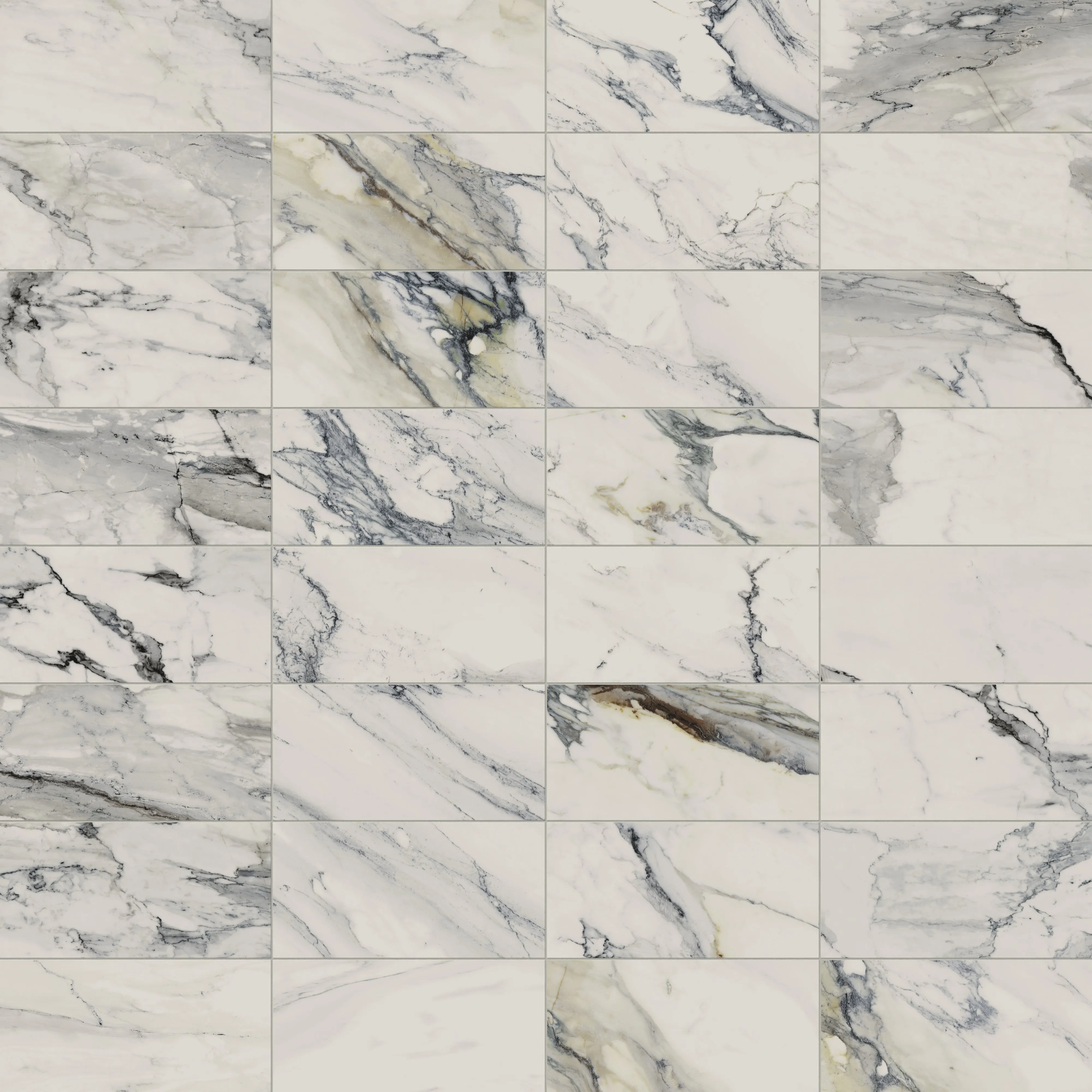 Aniston 12x24 Matte Porcelain Tile in Calacatta Antico