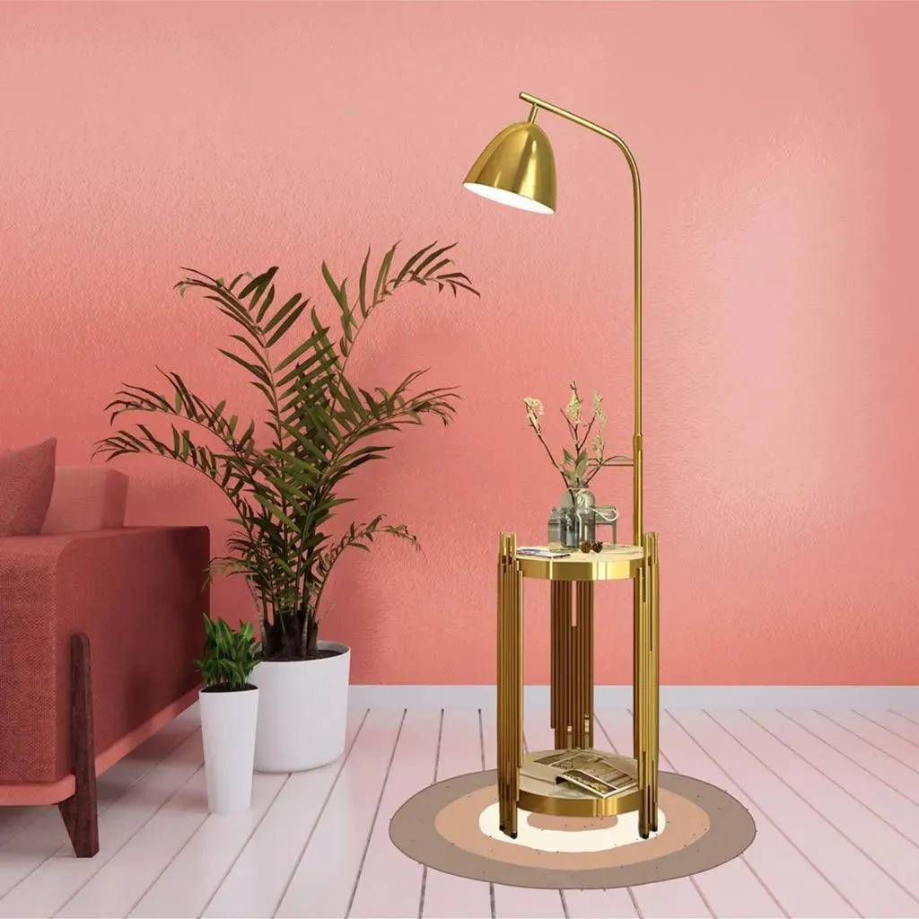 Arc Golden Finish Floor Lamp (F9250)