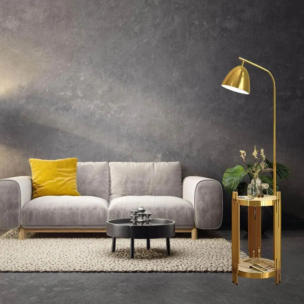 Arc Golden Finish Floor Lamp (F9250)