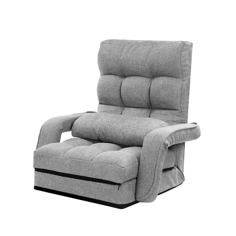 Armchair Floor Recliner Light Grey