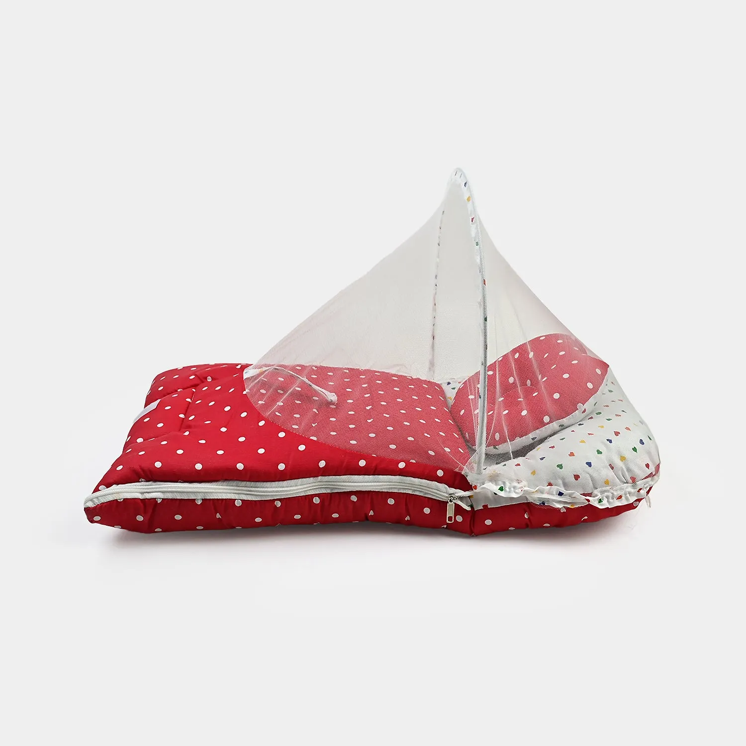 Baby Carry Nest With Net Polka Dot | Red