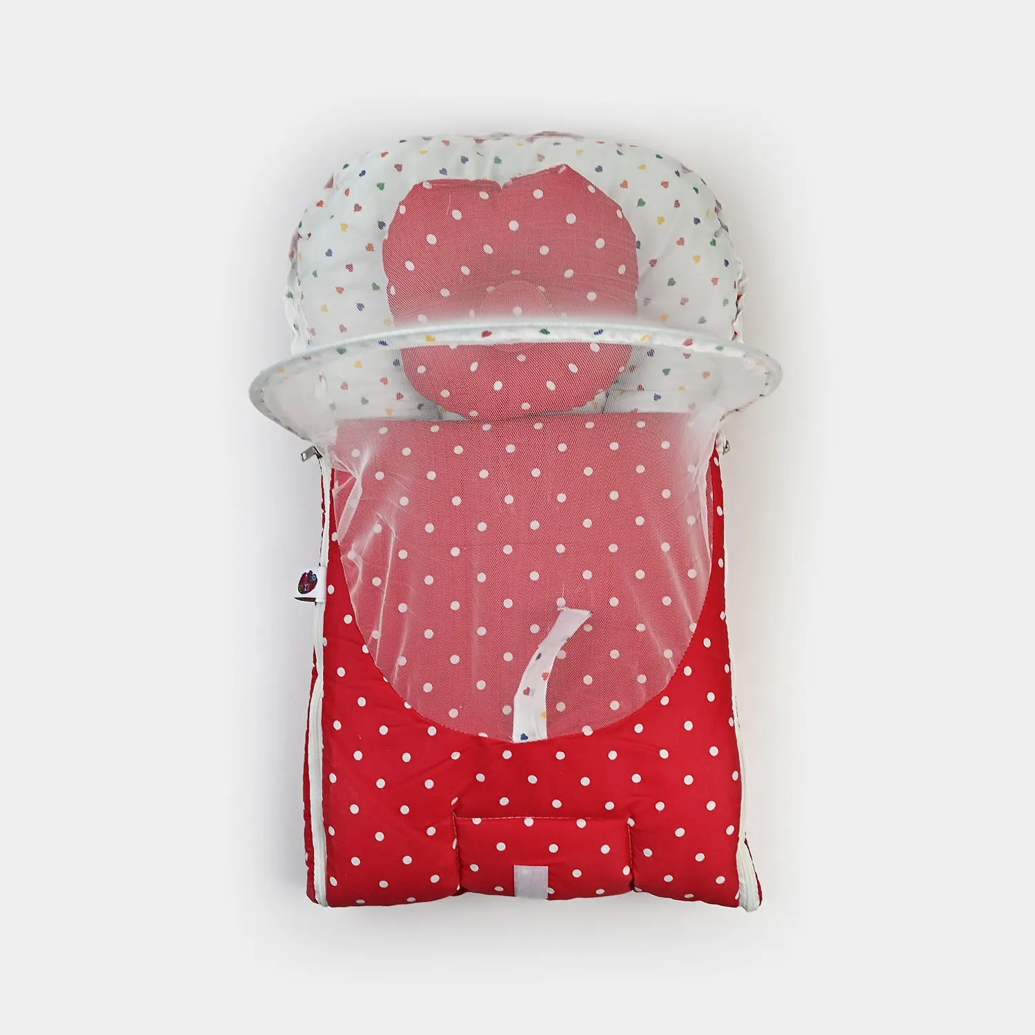 Baby Carry Nest With Net Polka Dot | Red