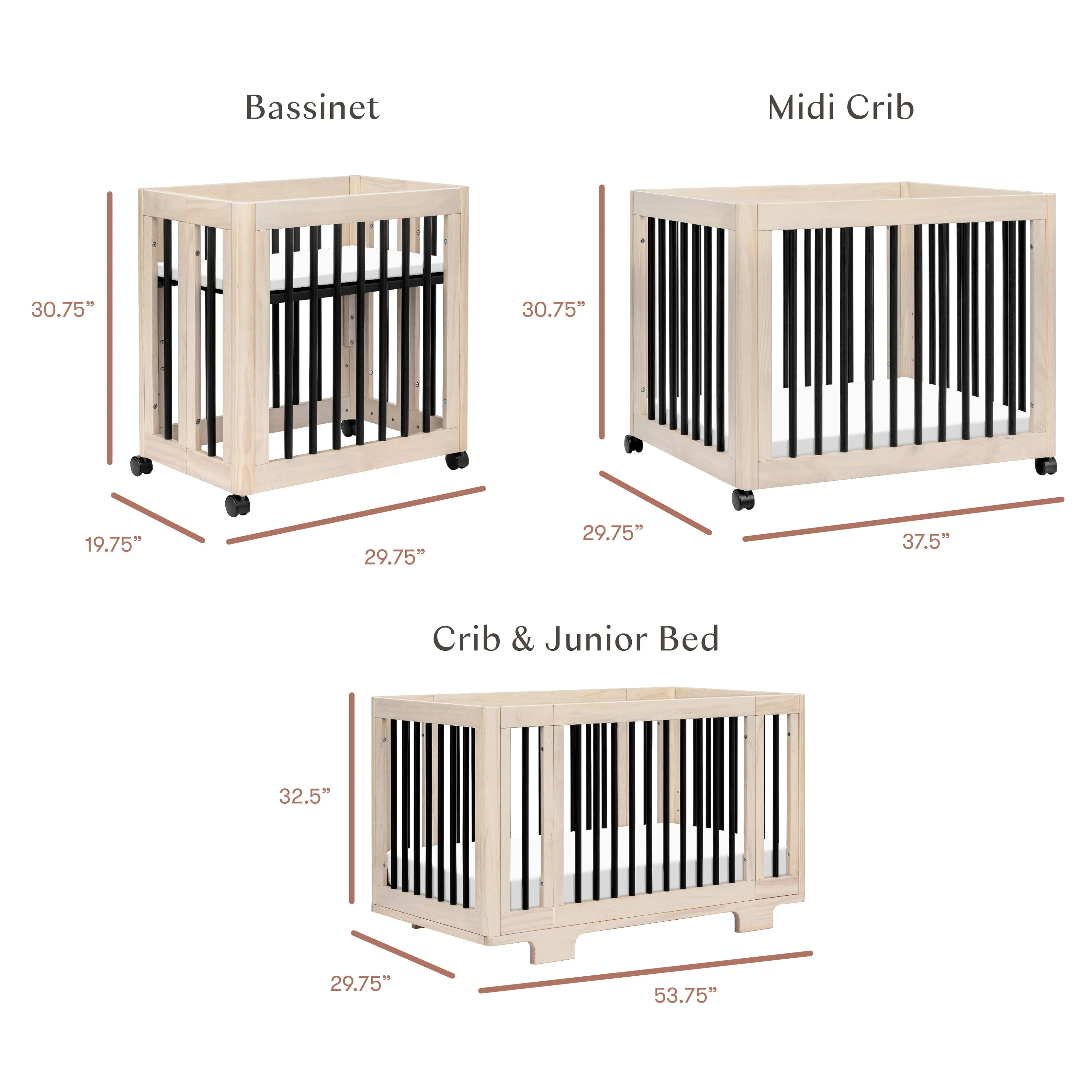 Babyletto Yuzu 8-in-1 Convertible Crib with All-Stages Conversion Kits