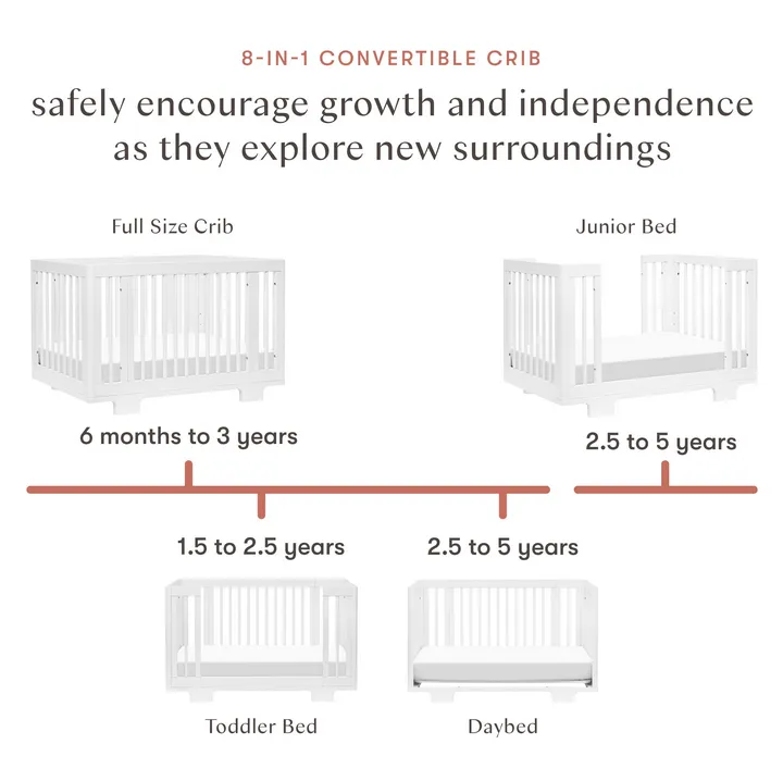 Babyletto Yuzu 8-in-1 Convertible Crib with All-Stages Conversion Kits