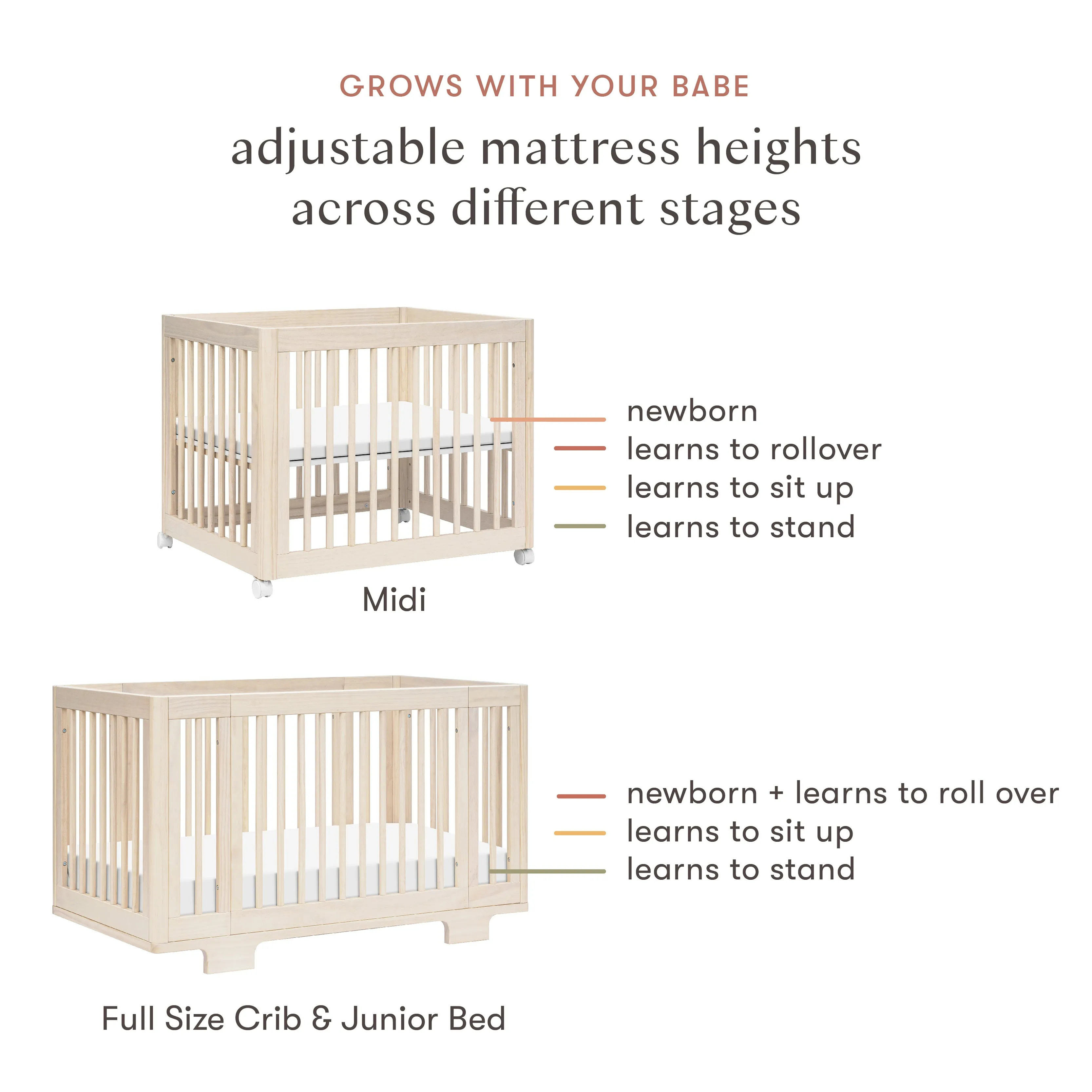 Babyletto Yuzu 8-in-1 Convertible Crib with All-Stages Conversion Kits