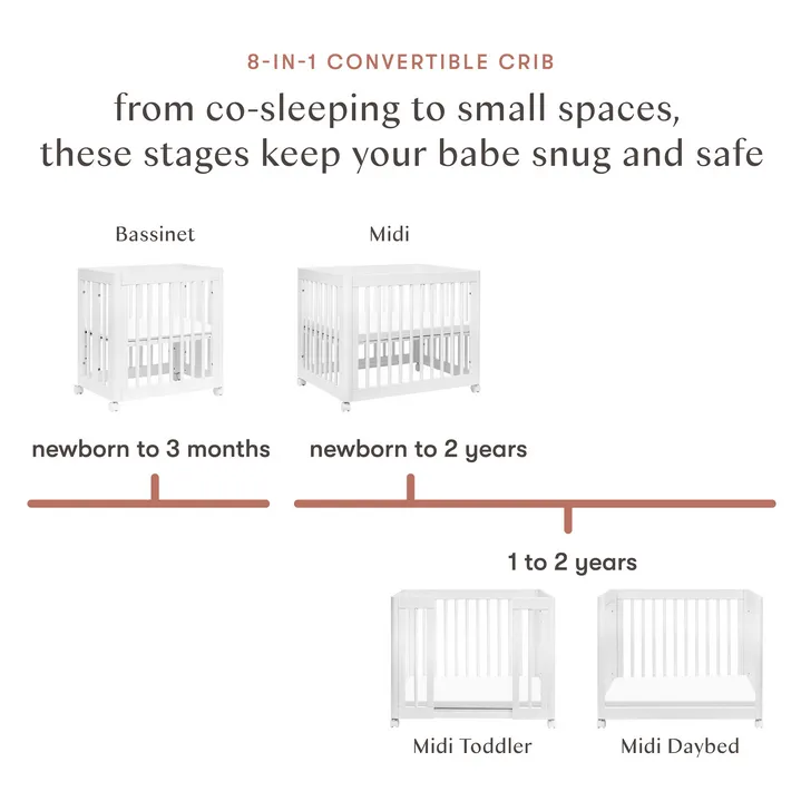 Babyletto Yuzu 8-in-1 Convertible Crib with All-Stages Conversion Kits