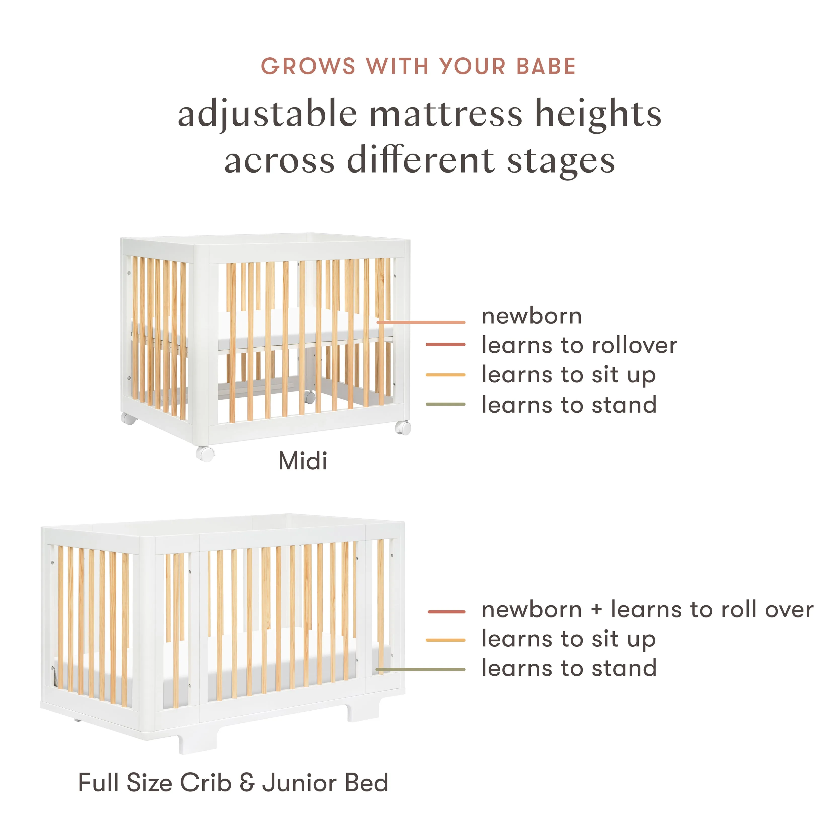 Babyletto Yuzu 8-in-1 Convertible Crib with All-Stages Conversion Kits