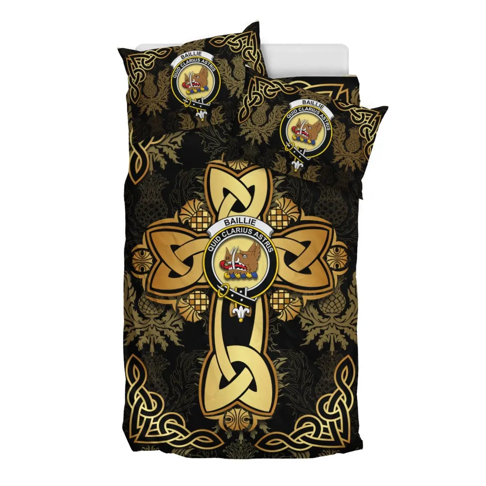 Baillie (Bailey) Clan Bedding Sets Gold Thistle Celtic Style