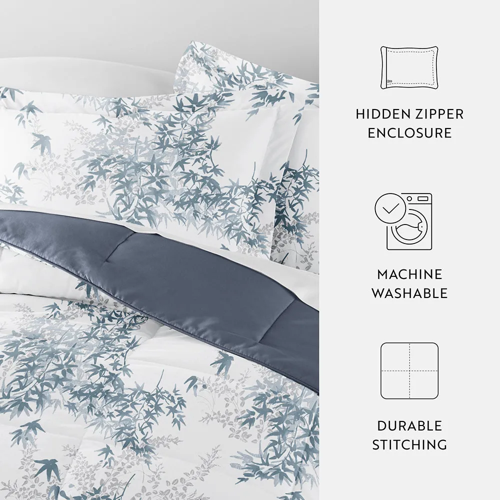 Bamboo Leaves Reversible Down-Alternative Comforter Set - 12 Days of Deals