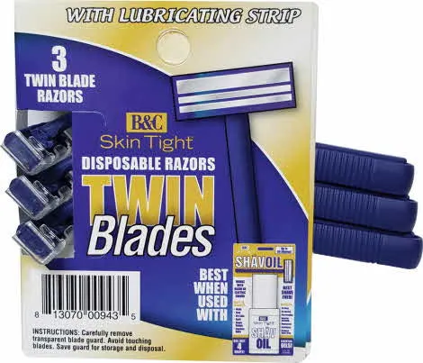 B&C Skin Tight Twin Blades Razors