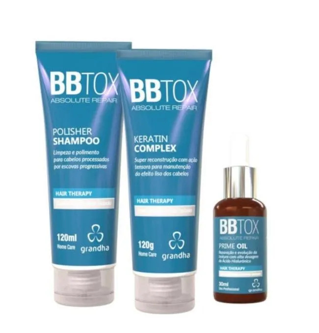 BBtox Absolute Repair Keratin Complex Antioxidant Treatment Kit 3 Prod - Grandha