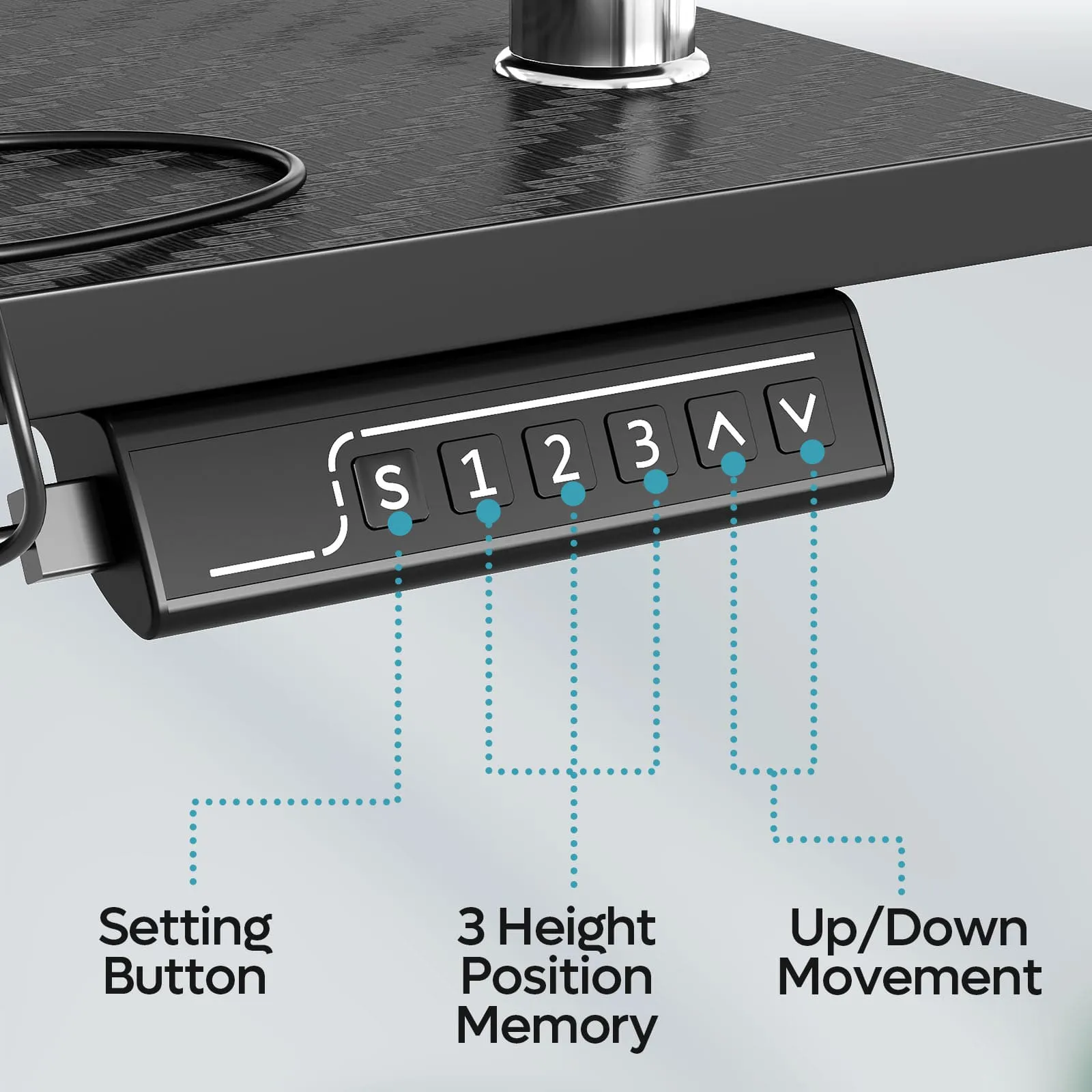 Bestier 58 Inch LED Electric Standing Desk with Monitor Stand