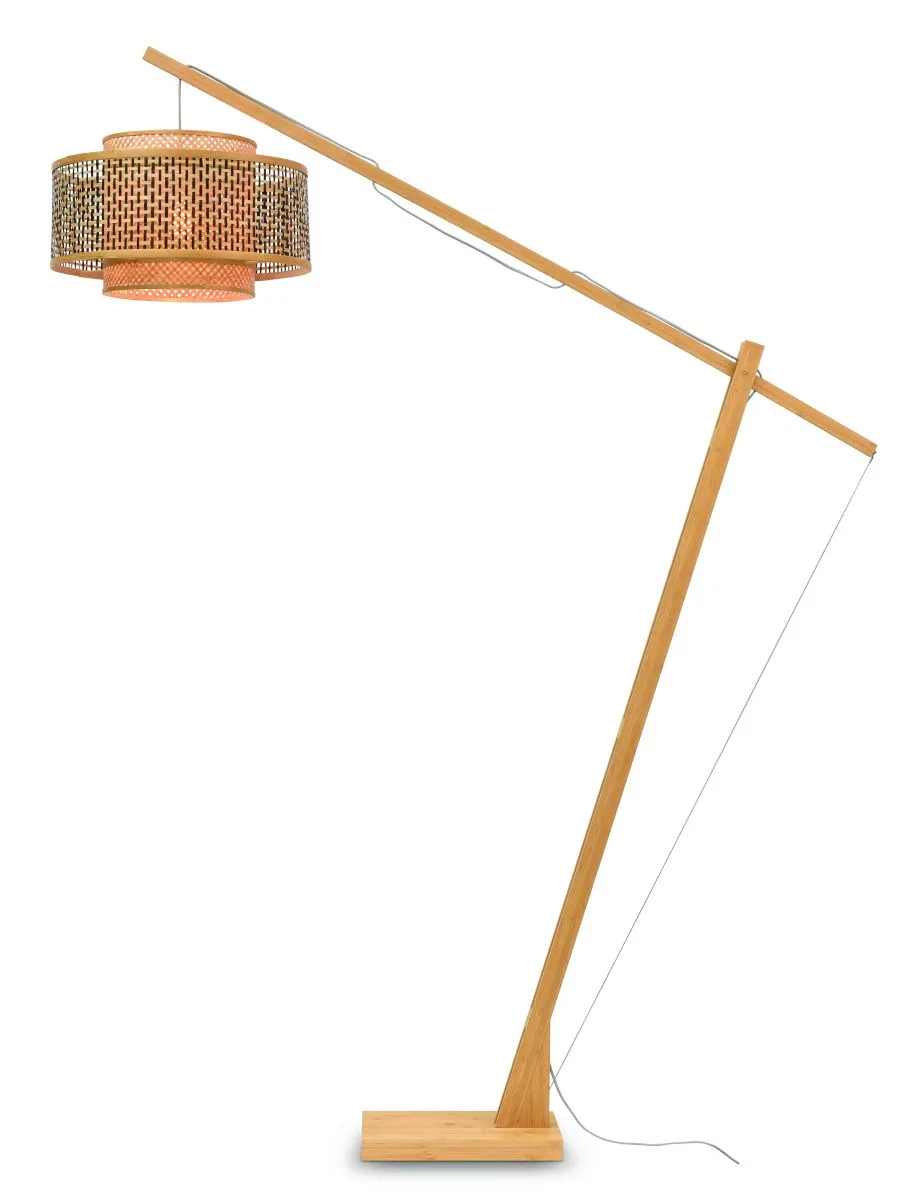 Bhutan Bamboo Floor Light (Long Arm)