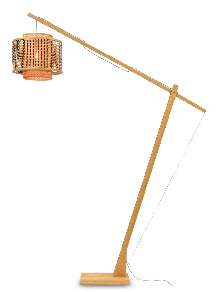 Bhutan Bamboo Floor Light (Long Arm)