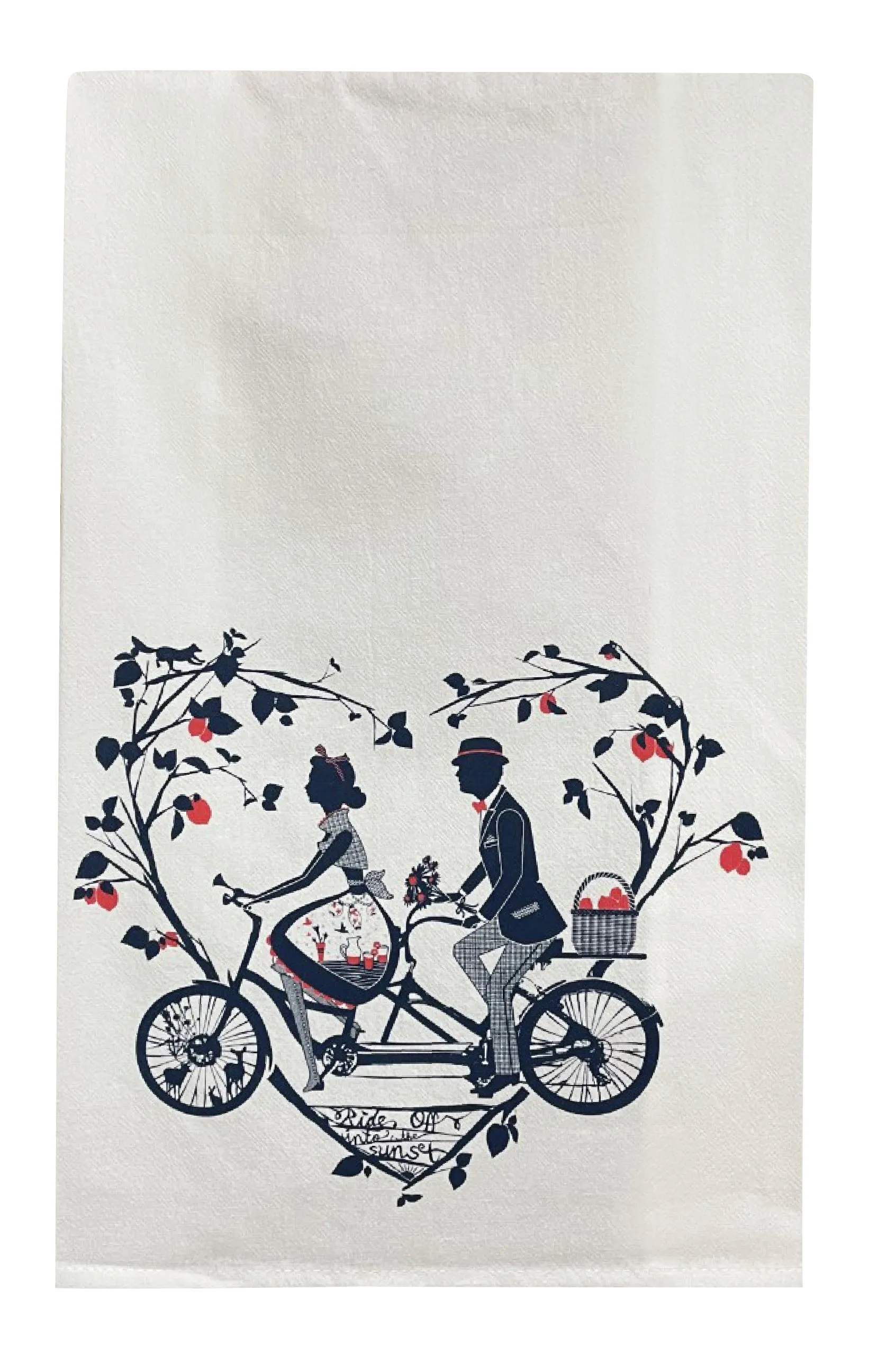 Bicycle Built for Two Tea Towel Pair