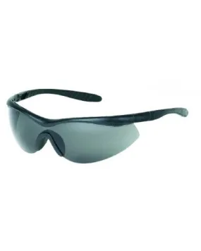 Black Frame - Gray Lens - Non-Slip Rubber Nose Piece - Insert Rubber Tips Safety Glasses