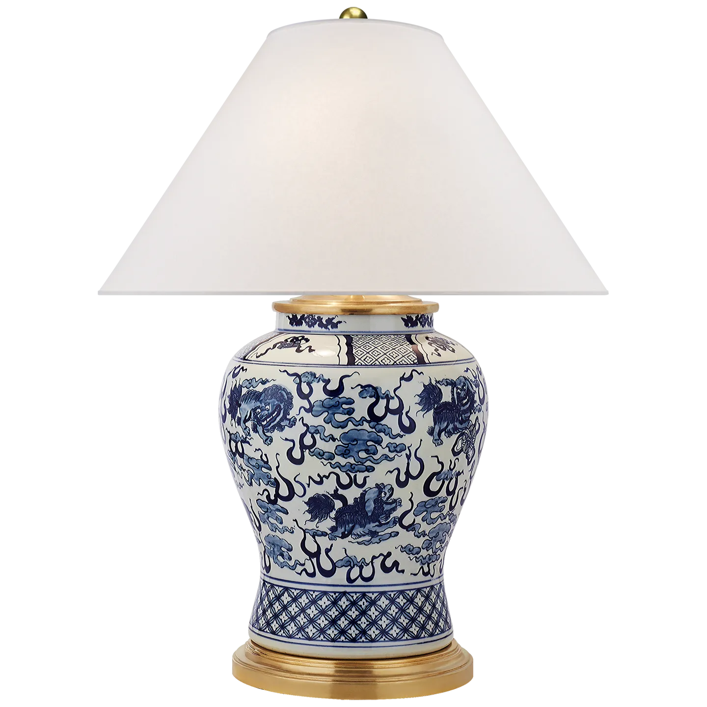 Blue & White Porcelain Lamp