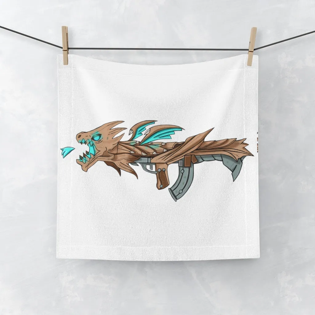 Blue Dragon Gun Face Towel