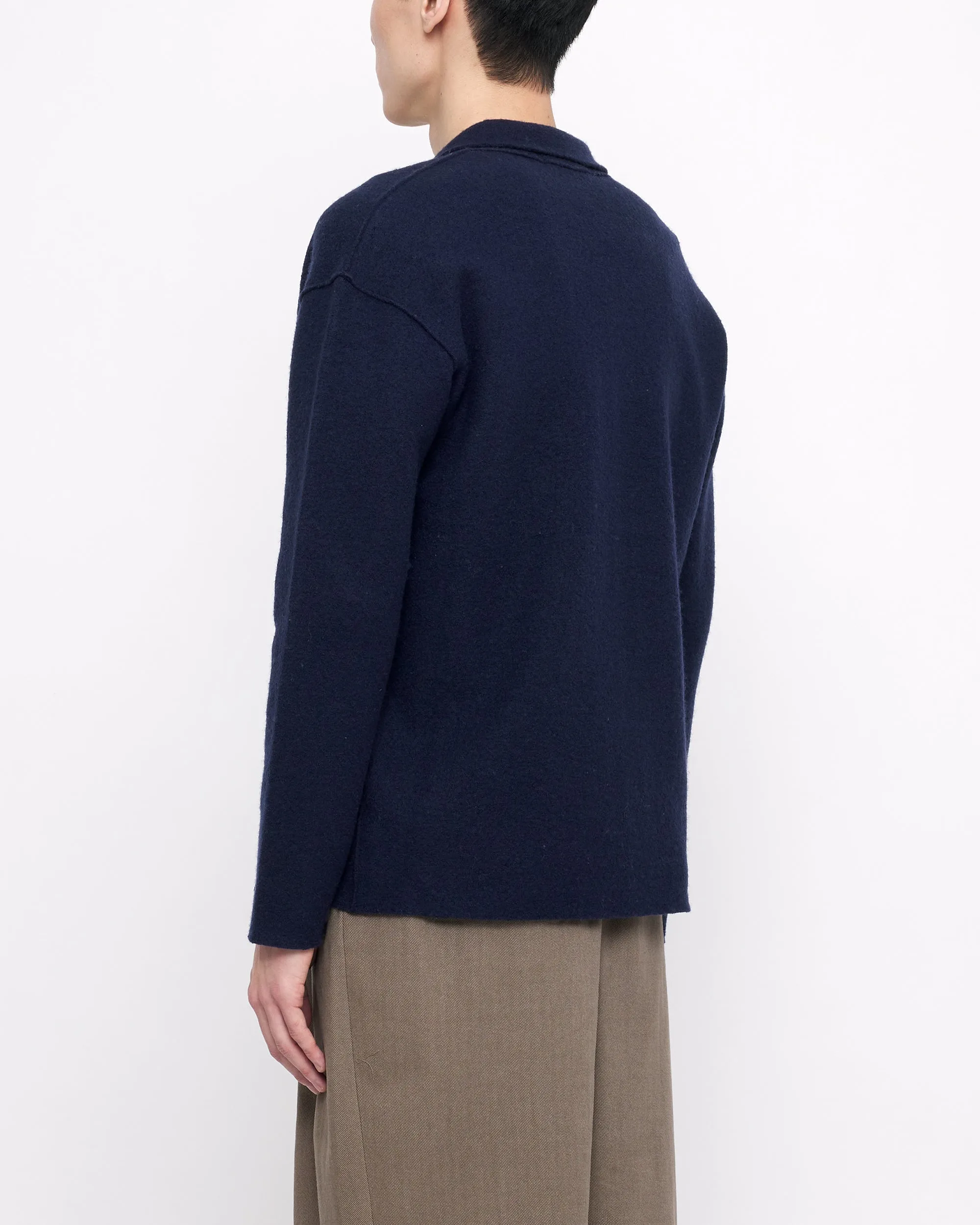 Boiled Wool Chore Shirt Jacket - FW24 - Navy