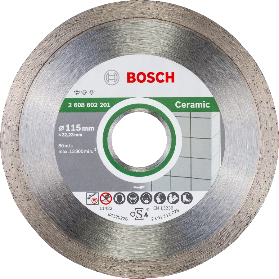 Bosch Professional | Cutting Disc Std for Ceramics 115X22,23X1,6X7mm Continuous Rim