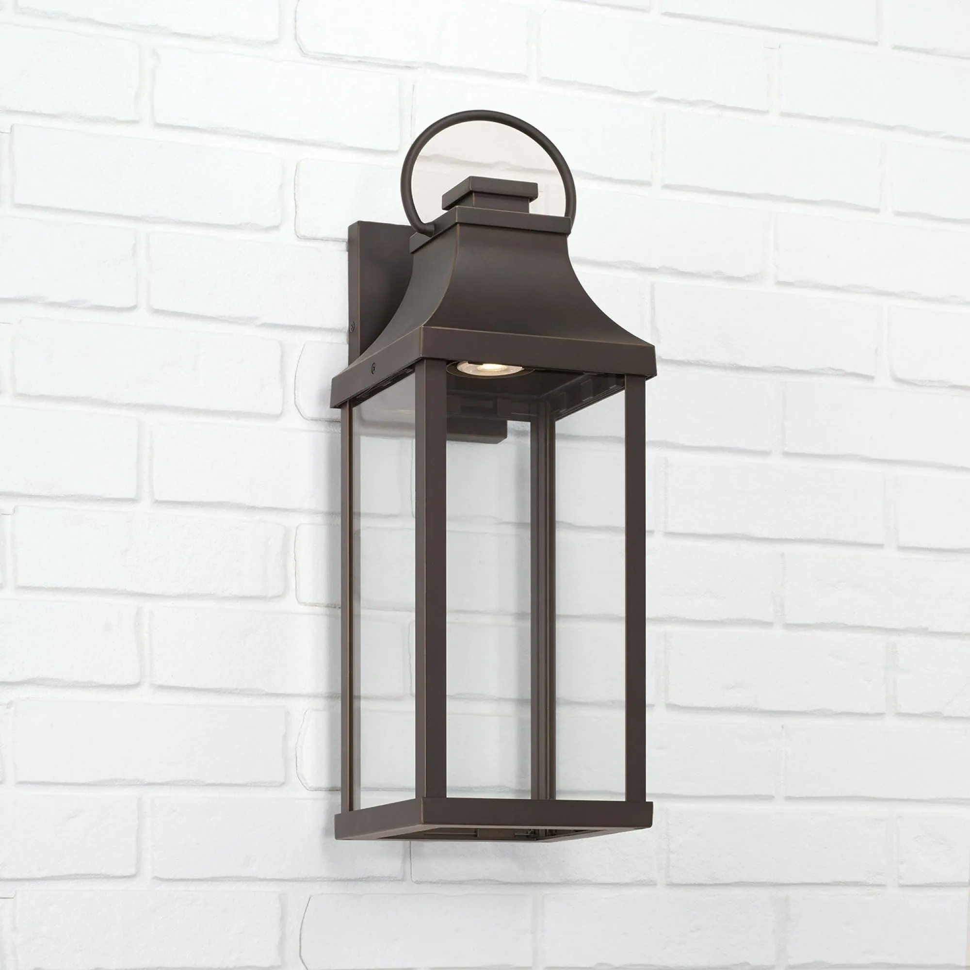 Bradford Night Sky Coastal Outdoor Wall Lantern - 20.75" Oiled Bronze