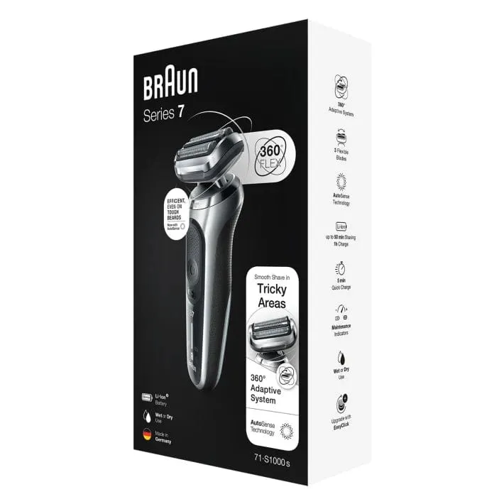 BRAUN - Series 7 71-S1000s Wet & Dry Shaver With Travel Case