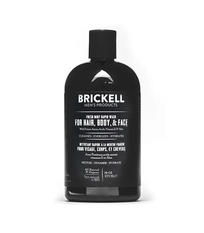 Brickell Men's Products - Rapid Wash Fresh Mint, 473ml