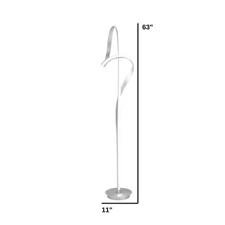 Budapest LED Silver 63" Tall Floor Lamp // Dimmable