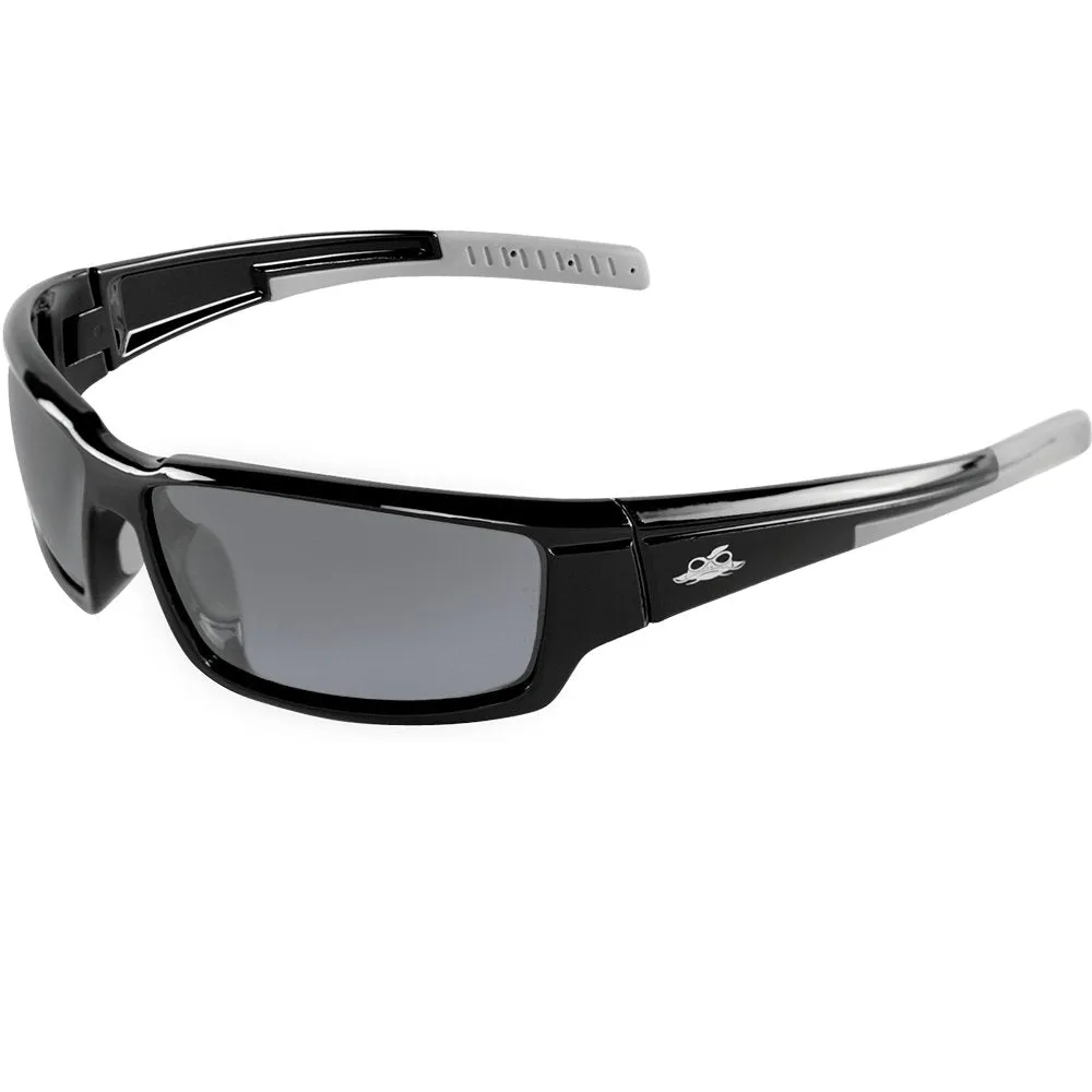 Bullhead Maki Ballistic Rated Safety Glasses, Sport Design with Rubber Nose Piece