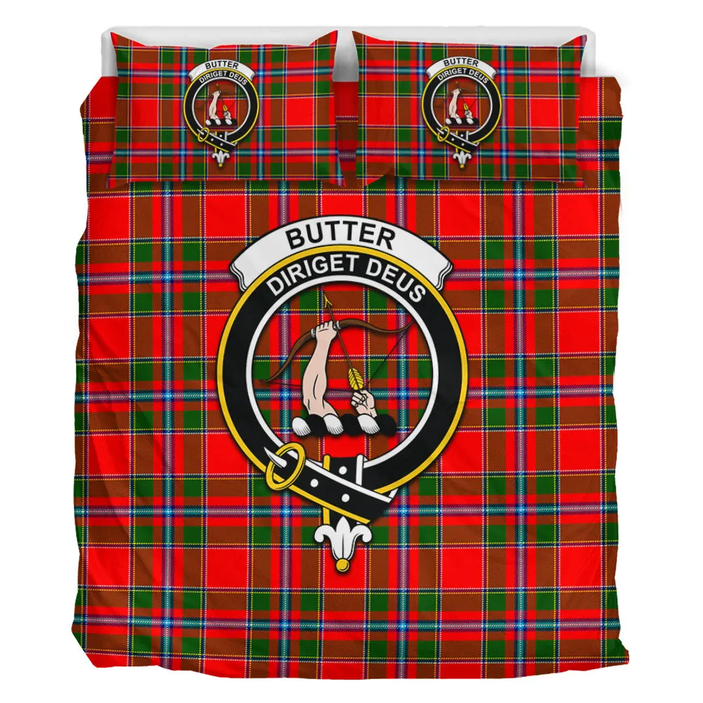 Butter Tartan Bedding Set with Family Crest