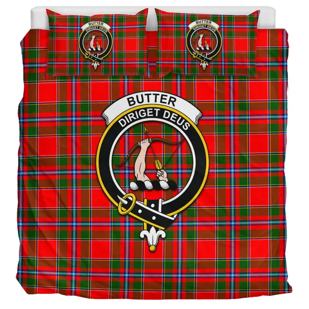 Butter Tartan Bedding Set with Family Crest